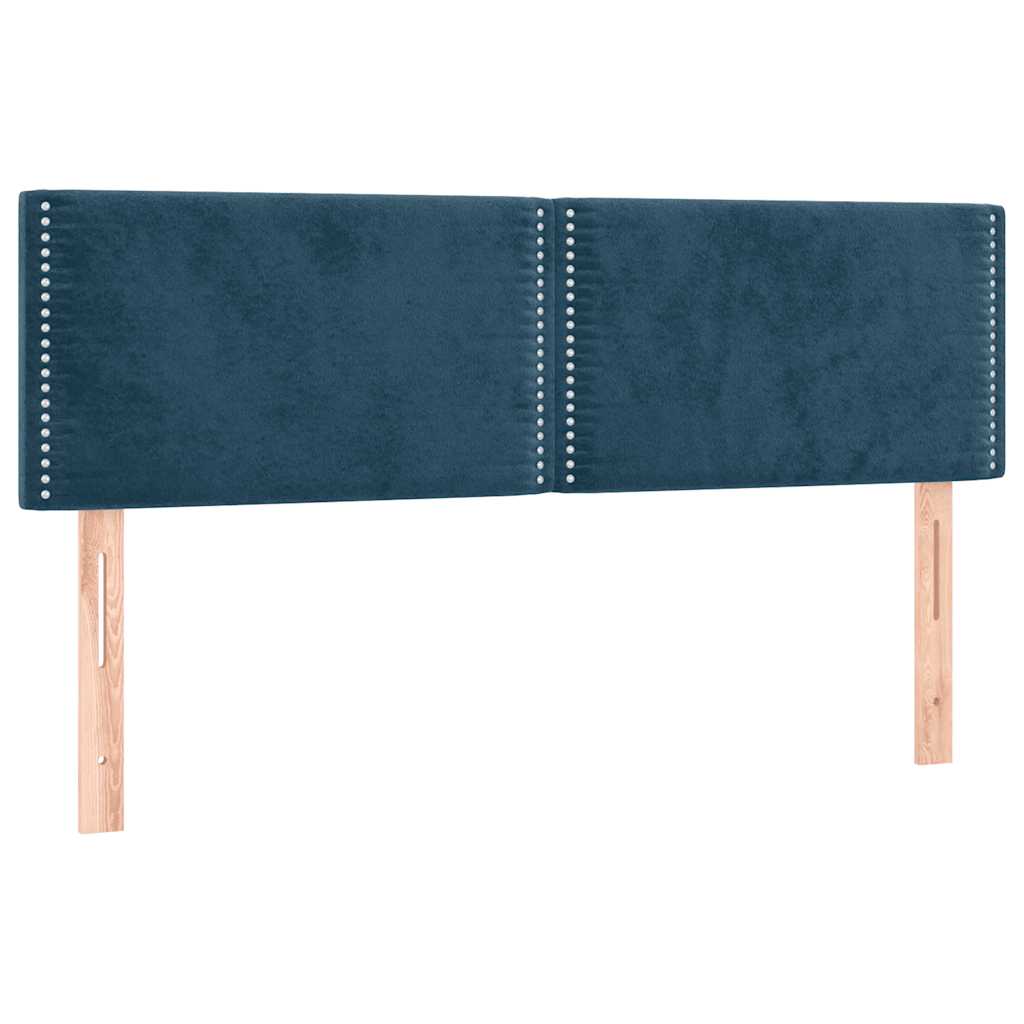 Κεφαλάρια Σκ. Μπλε Βελούδινα 144x5x78/88 εκ.
