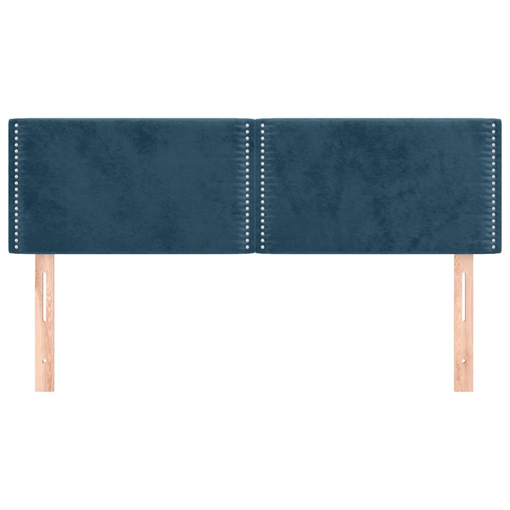 Κεφαλάρια Σκ. Μπλε Βελούδινα 144x5x78/88 εκ.