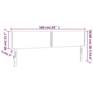 Κεφαλάρια Μπλε 160x5x78/88 εκ. Ύφασμα