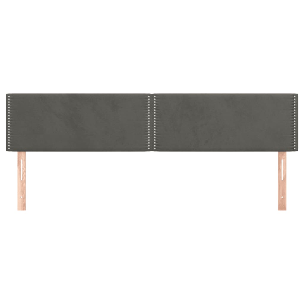 Κεφαλάρια Σκ. Γκρι Βελούδινα 160x5x78/88 εκ.