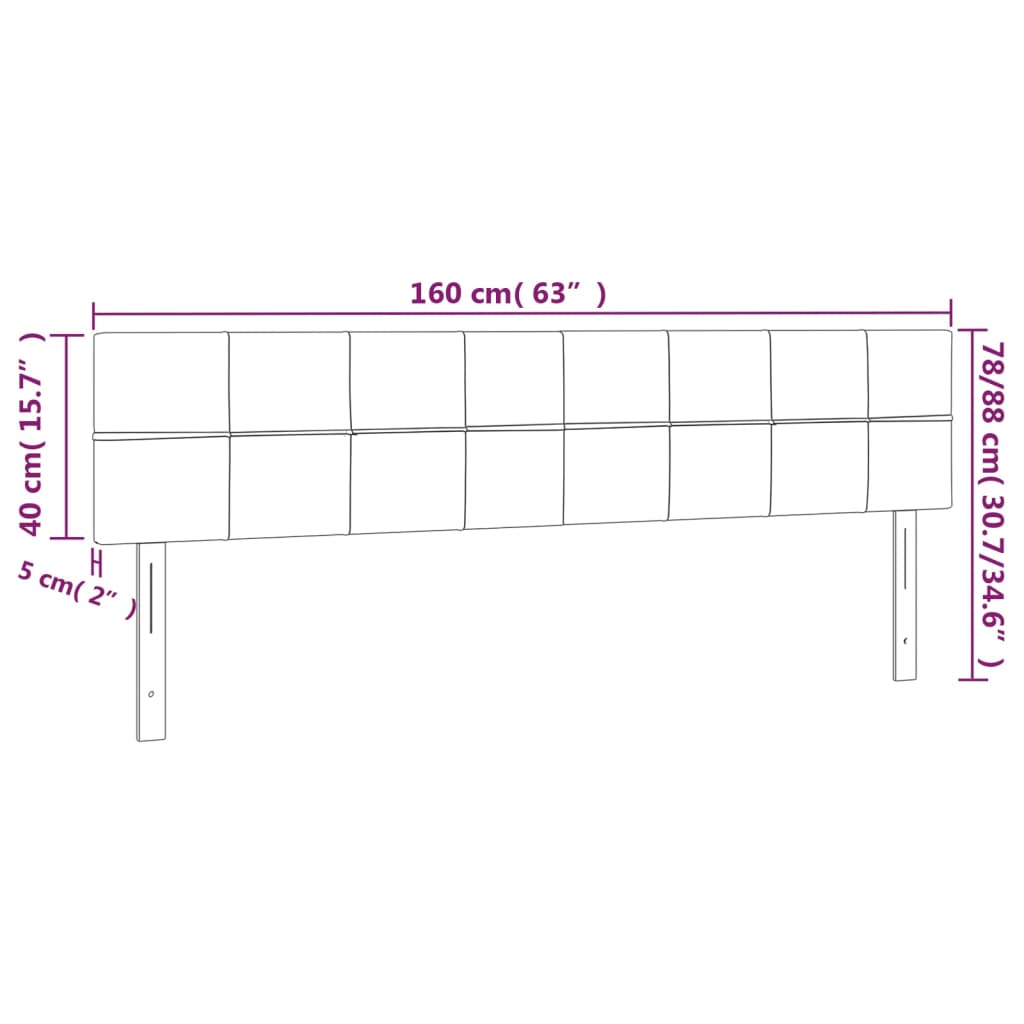 Κεφαλάρια Πράσινα 160x5x78/88 εκ. Ύφασμα