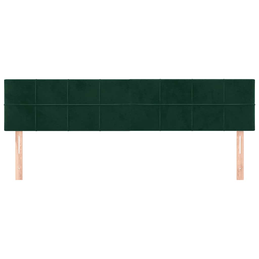 Κεφαλάρια Κρεβατιού 2 τεμ. Σκ.Πράσινο 90x5x78/88 εκ. Βελούδινο