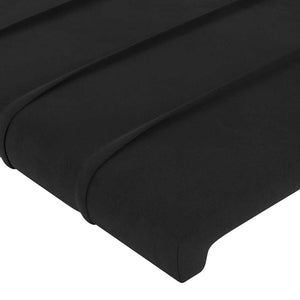 Κεφαλάρια Μαύρα 144x5x78/88 εκ. Βελούδο