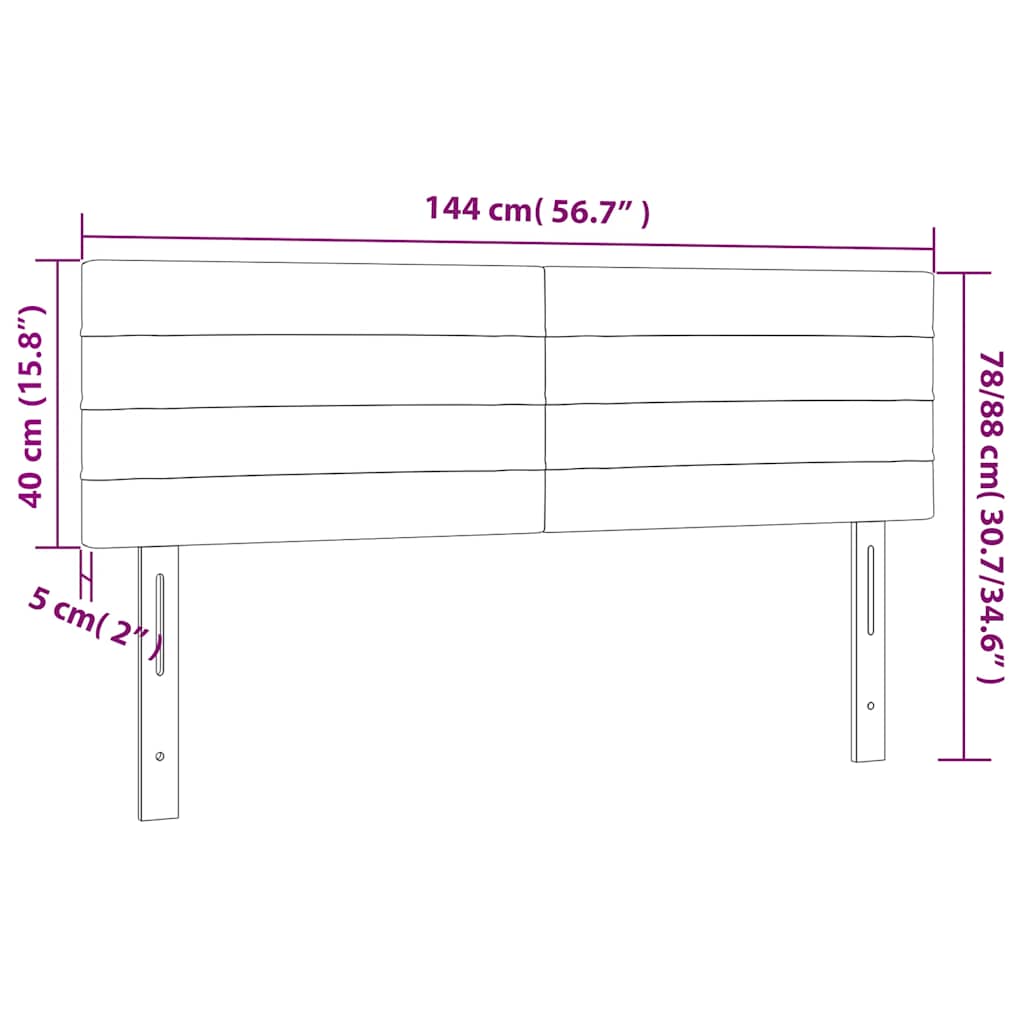Κεφαλάρια Κρεβατιού 2 τεμ. Σκ. Μπλε 72x5x78/88 εκ. Βελούδινα - Pakobazaar