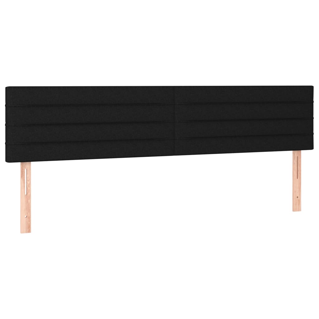 Κεφαλάρια Μαύρα 180x5x78/88 εκ. Ύφασμα