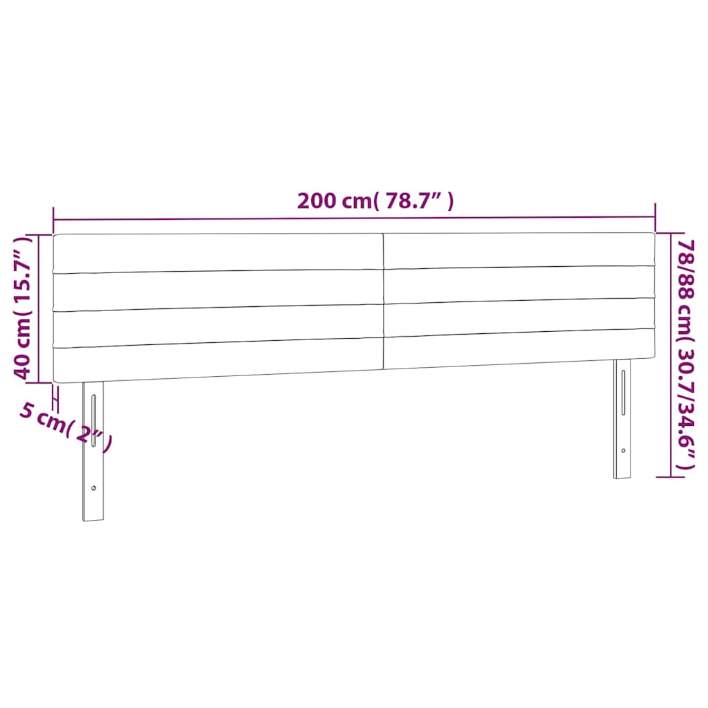 Κεφαλάρια Πράσινα 200x5x78/88 εκ. Ύφασμα