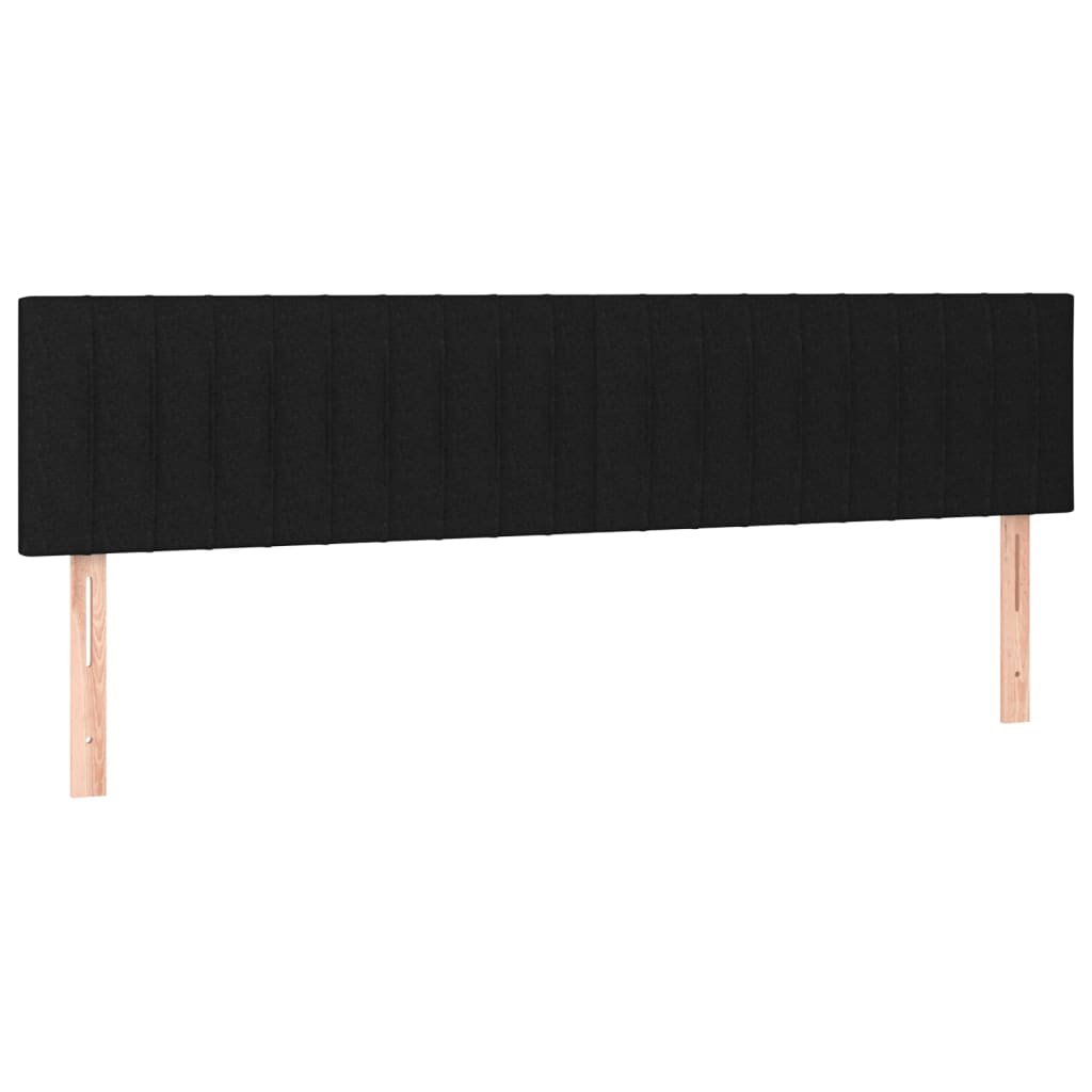 Κεφαλάρια Μαύρα 160x5x78/88 εκ. Ύφασμα
