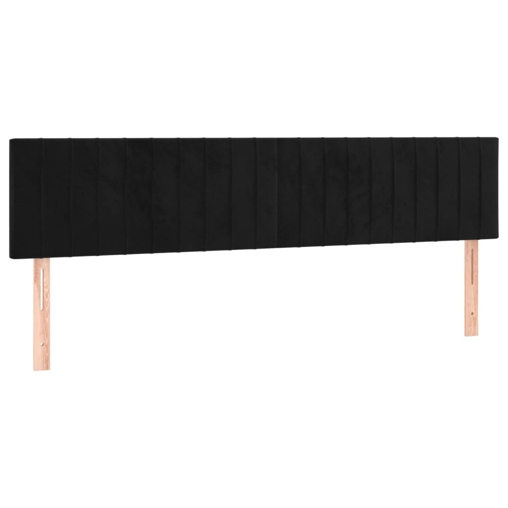 Κεφαλάρια Μαύρα Βελούδινα 160x5x78/88 εκ.