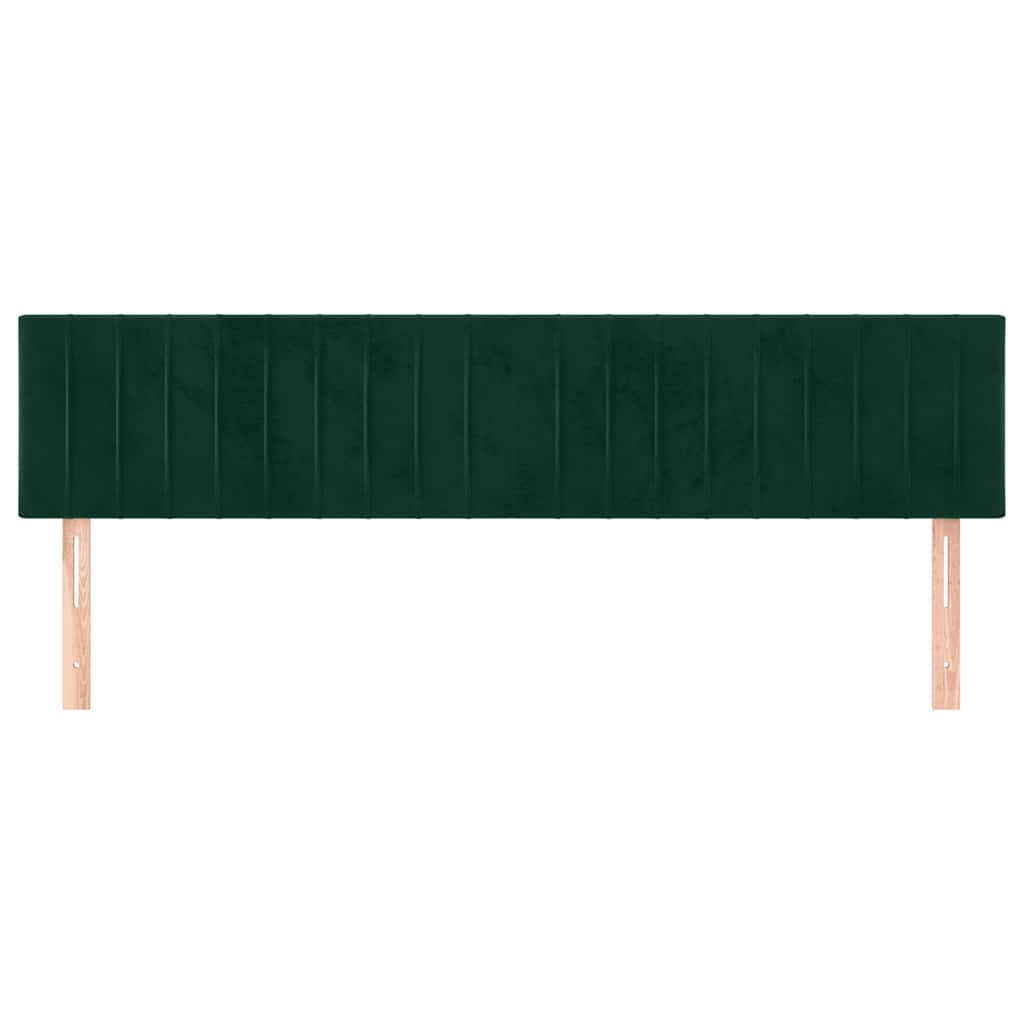 Κεφαλάρια Σκ. Πράσινο Βελούδινο 160x5x78/88 εκ.