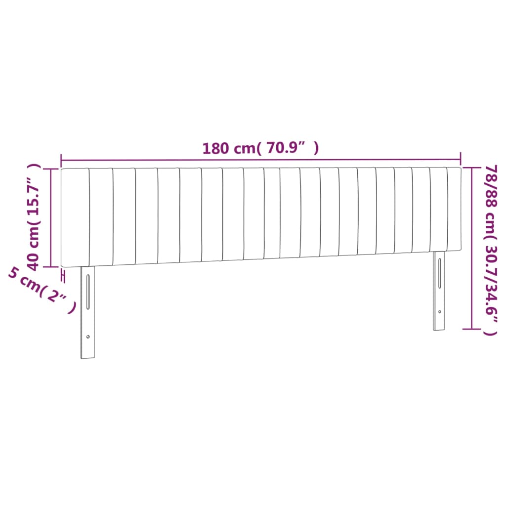 Κεφαλάρια Πράσινα 180x5x78/88 εκ. Ύφασμα - Pakobazaar