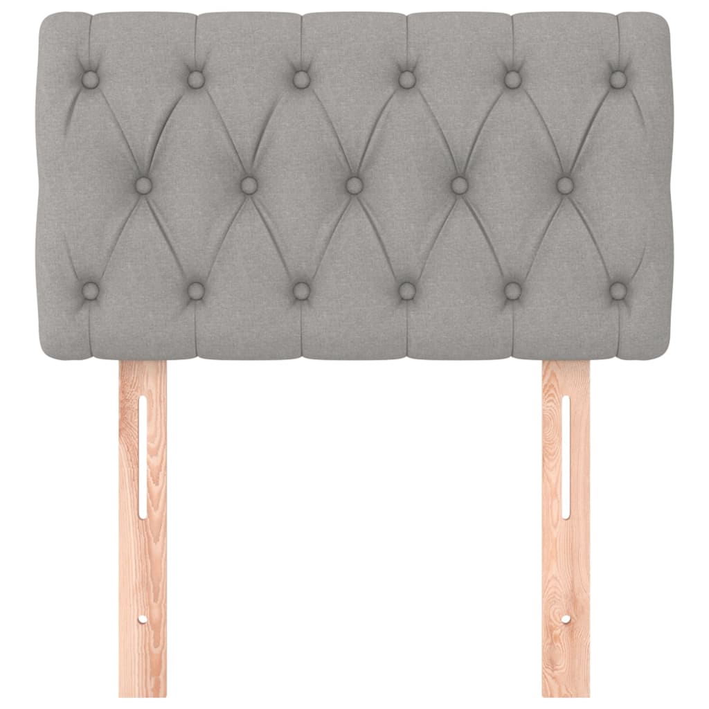 Κεφαλάρι Κρεβατιού Ανοιχτό Γκρι 80x7x78/88 εκ. Υφασμάτινο - Pakobazaar