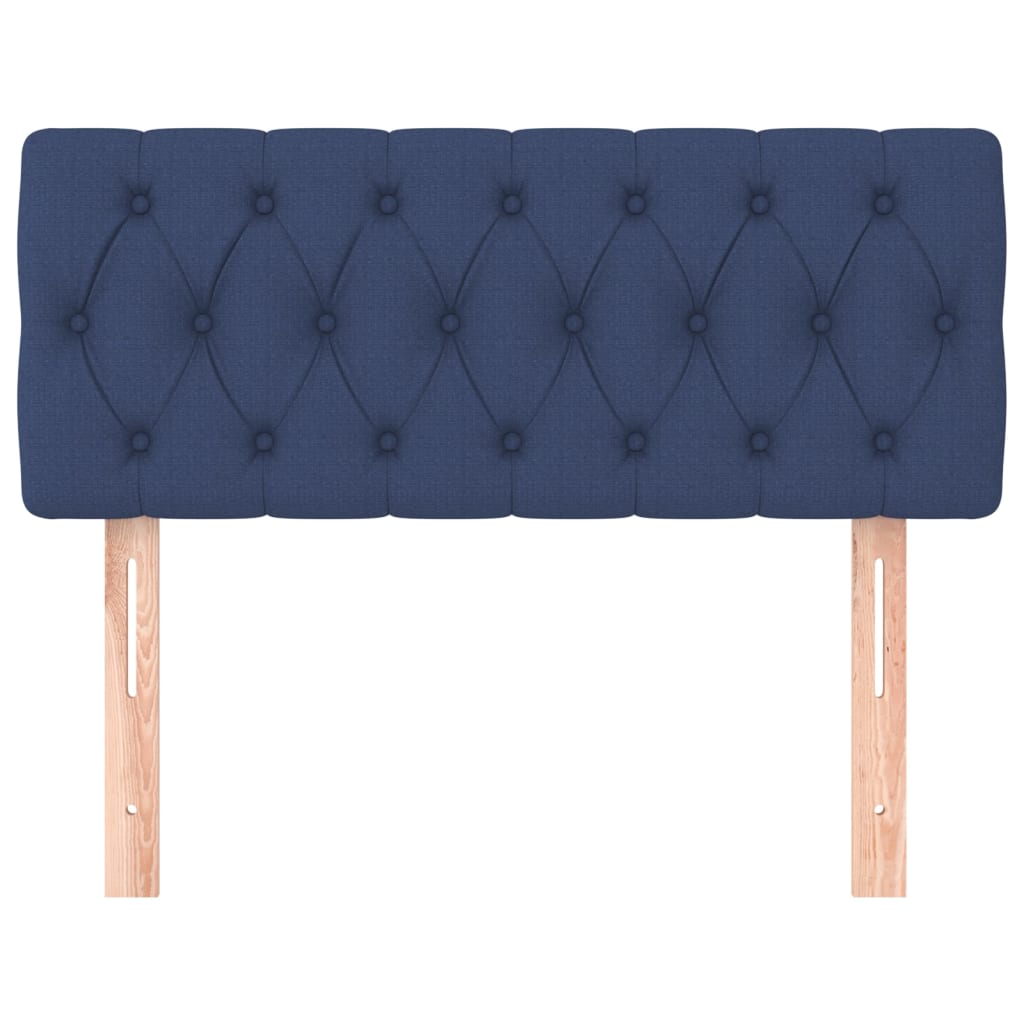 Κεφαλάρι Κρεβατιού Μπλε 90x7x78/88 εκ. Υφασμάτινο - Pakobazaar