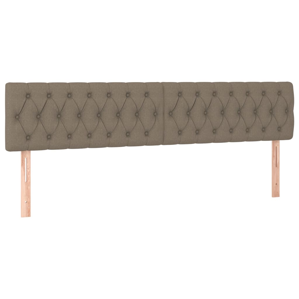 Κεφαλάρια Κρεβατιού 2 τεμ. Taupe 100x7x78/88 εκ. Υφασμάτινο - Pakobazaar