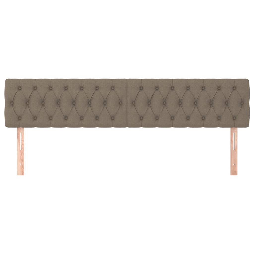 Κεφαλάρια Κρεβατιού 2 τεμ. Taupe 100x7x78/88 εκ. Υφασμάτινο - Pakobazaar