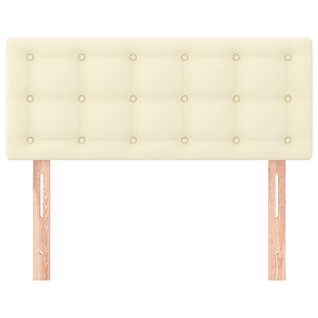 Κεφαλάρι Κρεβατιού Κρεμ 100x5x78/88 εκ. από Συνθετικό Δέρμα