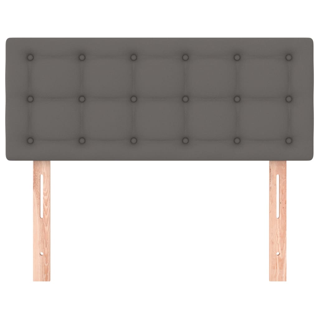 Κεφαλάρι Κρεβατιού Γκρι 100x5x78/88 εκ. από Συνθετικό Δέρμα