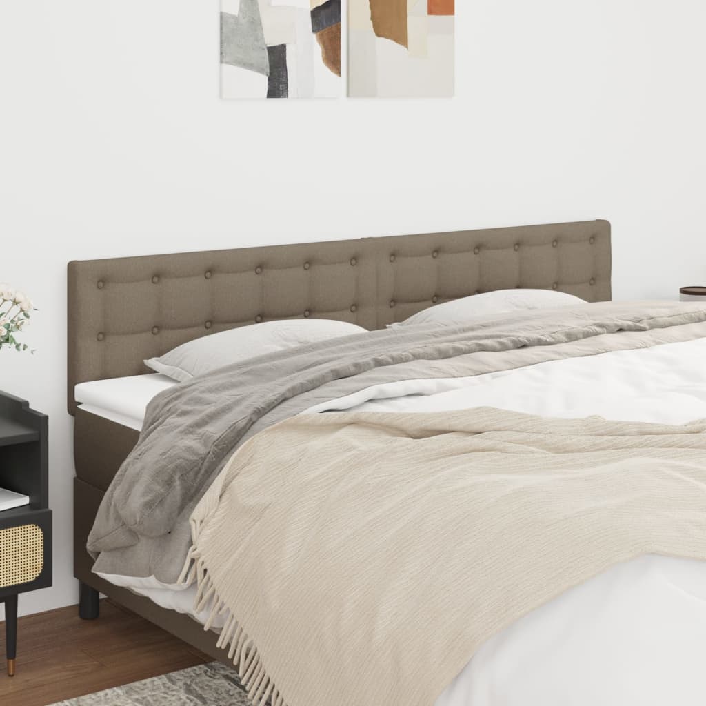 Κεφαλάρια Κρεβατιού 2 τεμ. Taupe 90x5x78/88 εκ. Υφασμάτινο - Pakobazaar