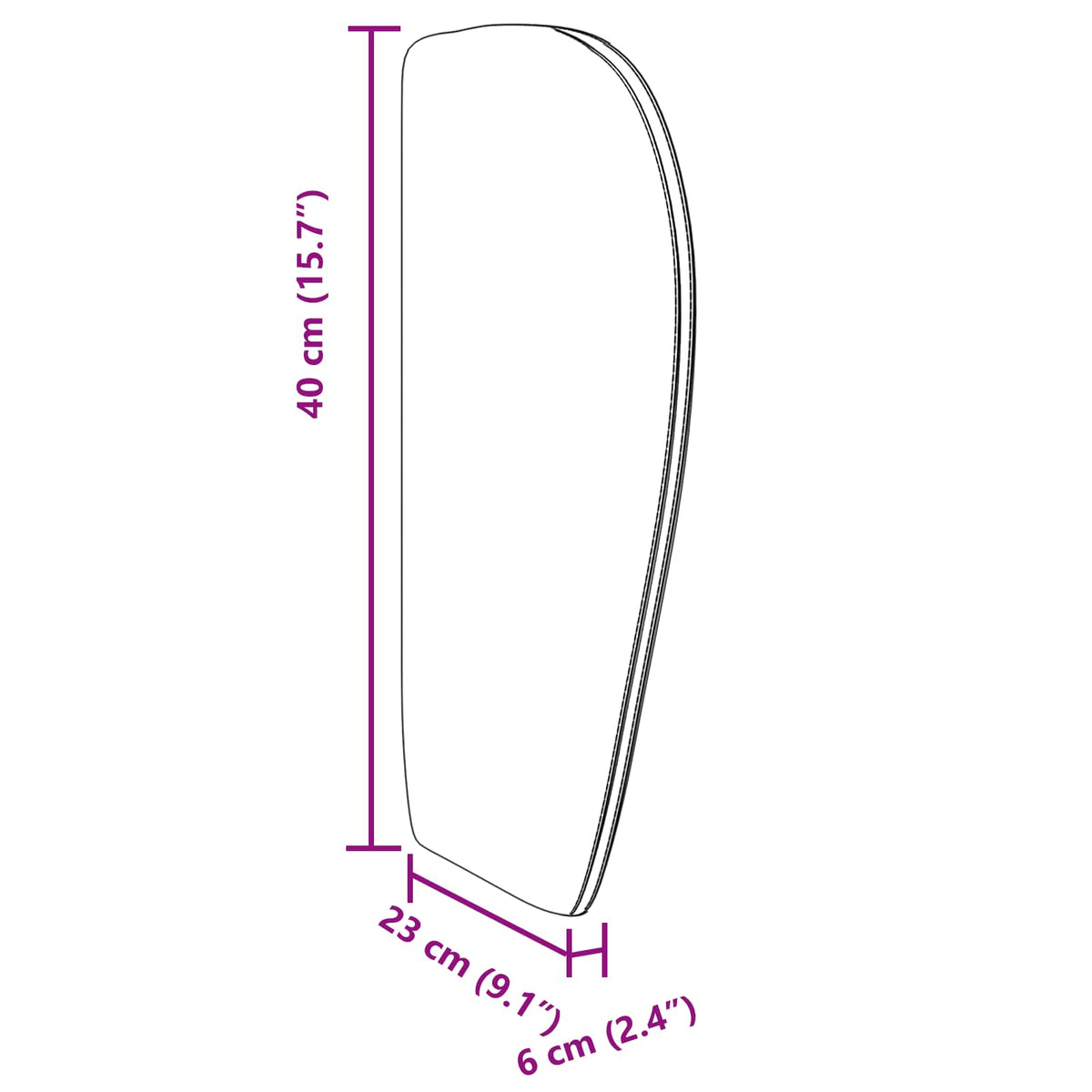 Αυτί Κεφαλής Ώχρα 40 x 23 x 6 εκ PVC - Pakobazaar