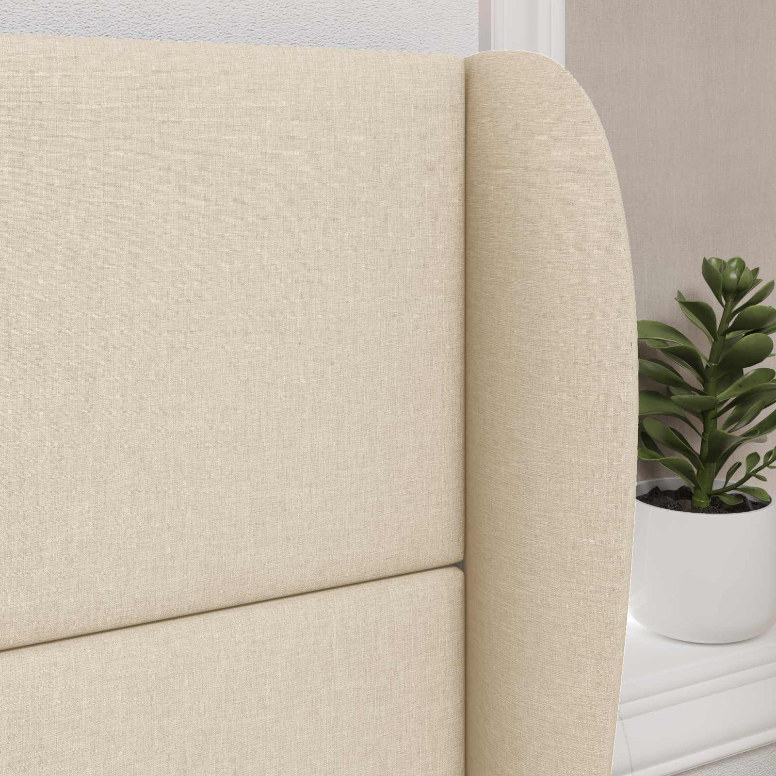 Αυτί Κεφαλής Κρεμ 80 x 23 x 6 εκ. ύφασμα - Pakobazaar