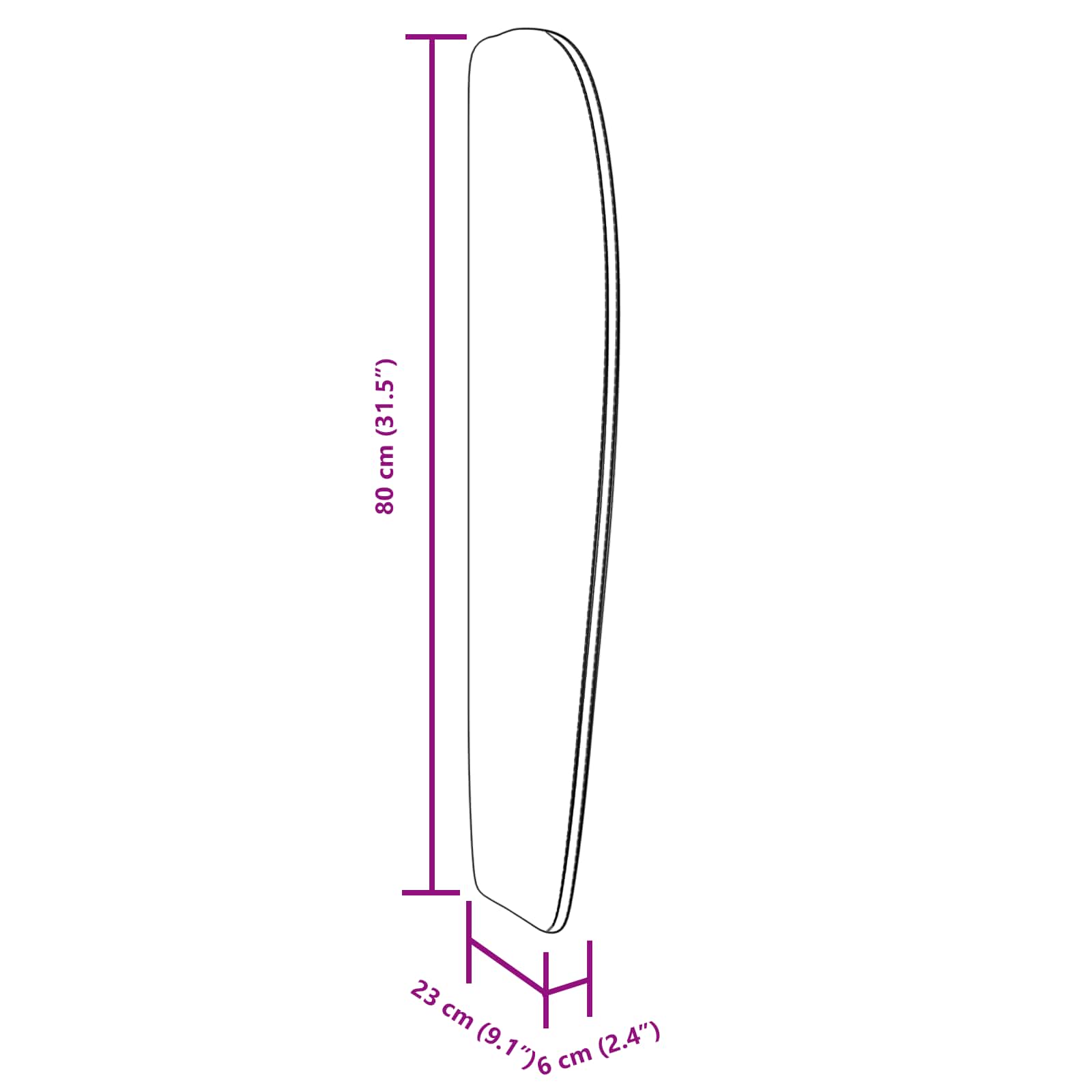 Αυτί Κεφαλής Λευκό 80 x 23 x 6 εκ. PVC - Pakobazaar