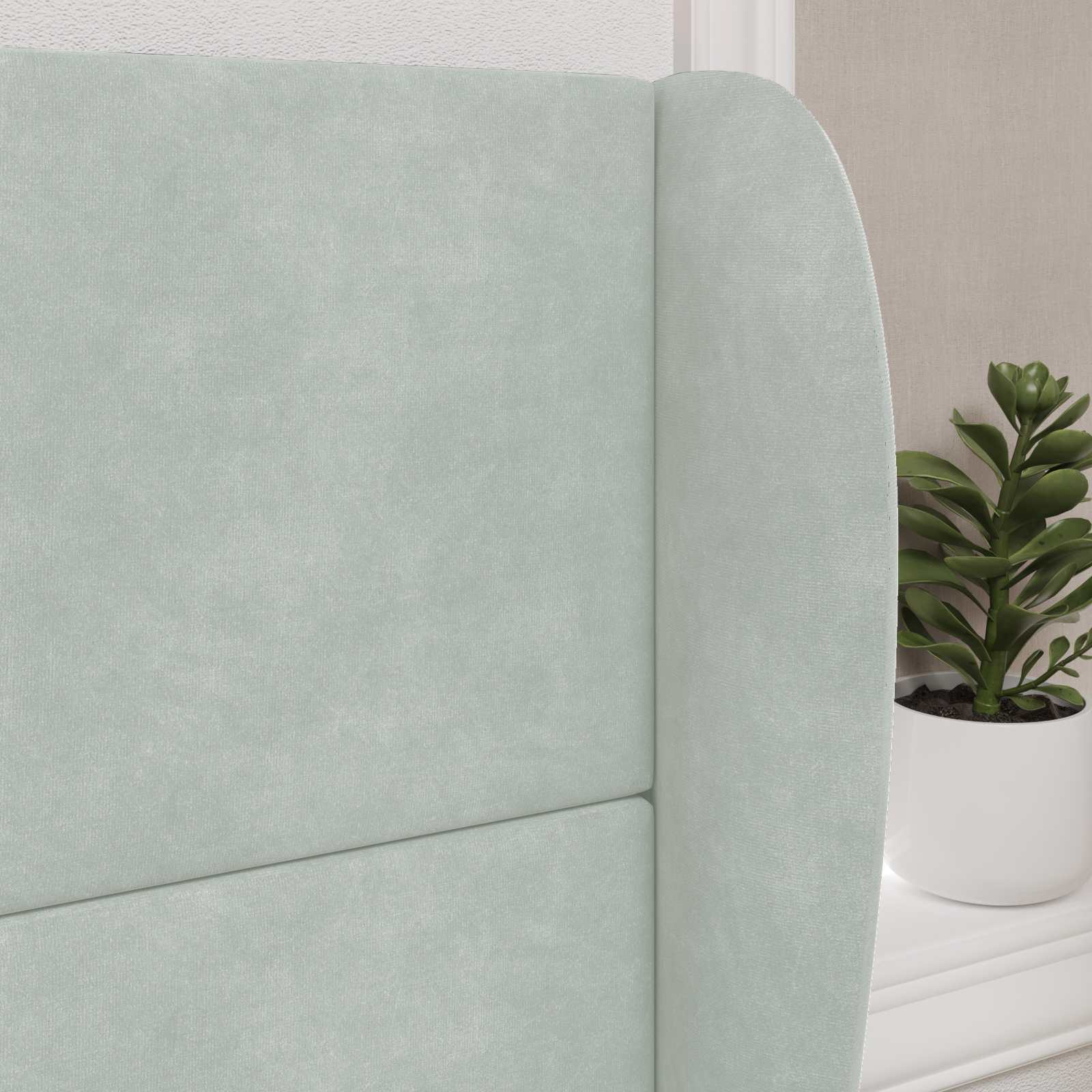 Αυτί Κεφαλής Ανοιχτό γκρι 80 x 23 x 6 εκ. Βελούδο - Pakobazaar