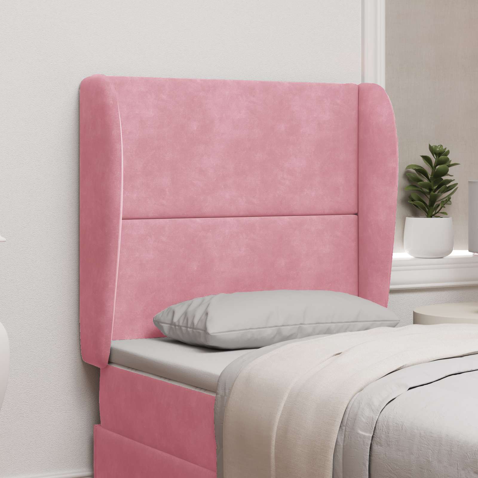 Αυτί Κεφαλής Ροζ 80 x 23 x 6 εκ. Βελούδο - Pakobazaar