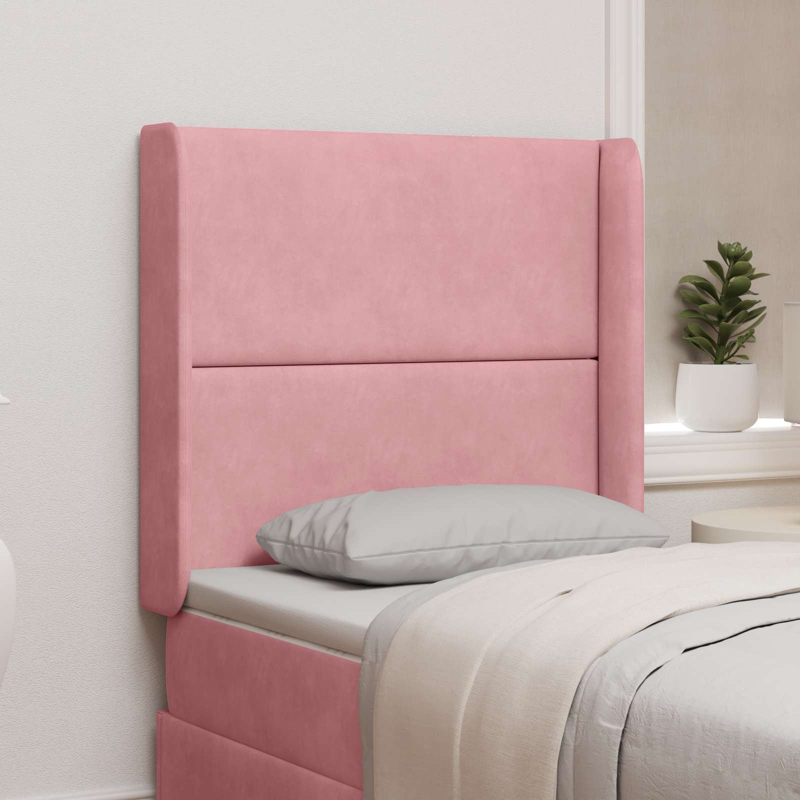 Αυτί Κεφαλής Ροζ 80 x 16 x 4 εκ. Βελούδο - Pakobazaar