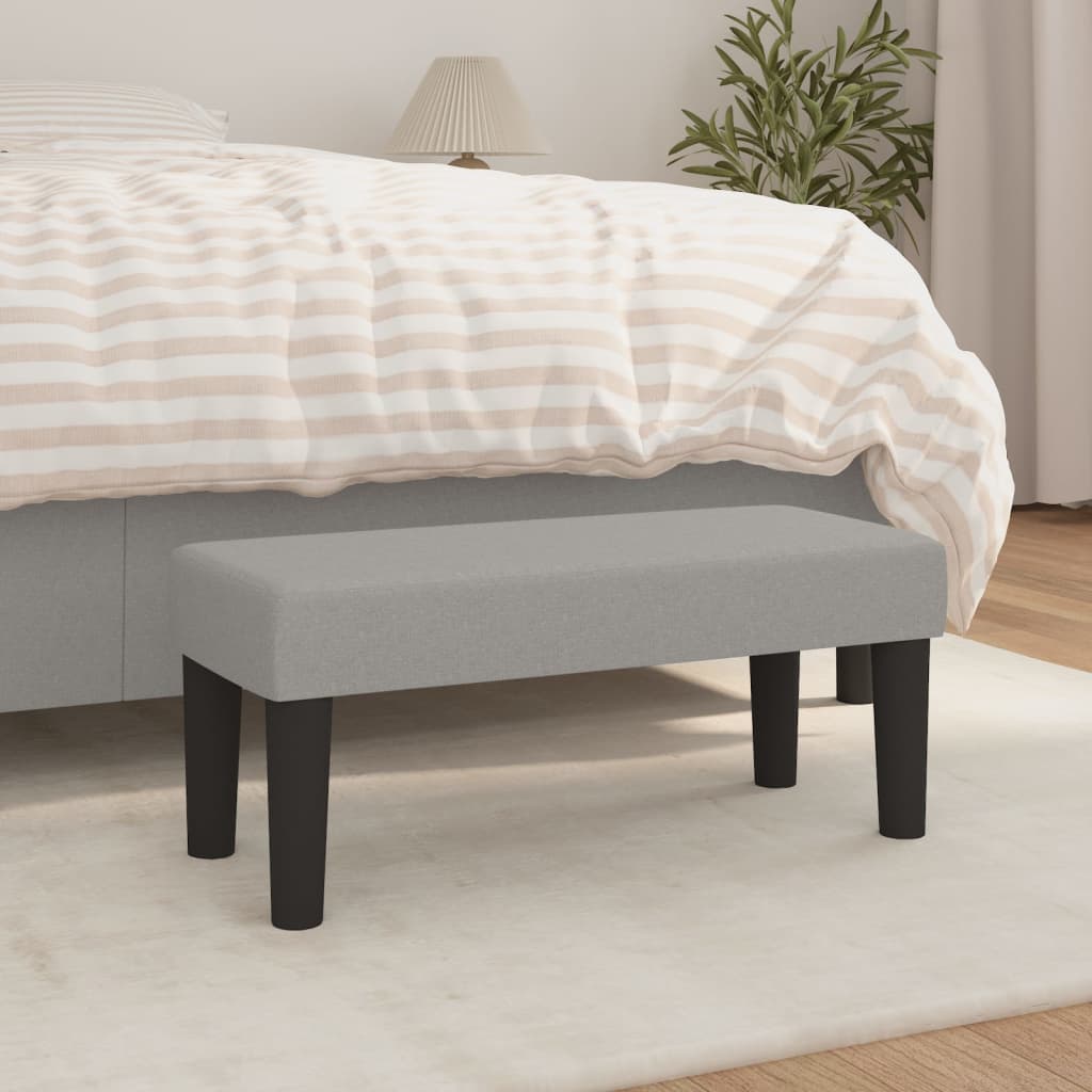 Πάγκος Ανοιχτό Γκρι 70 x 30 x 30 εκ. Υφασμάτινος