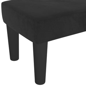 Πάγκος Μαύρος 100x30x30 εκ. Βελούδινος - Pakobazaar