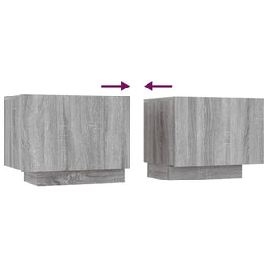 Σετ Επίπλων Τηλεόρασης 2 Τεμαχίων LED Γκρι Sonoma Επεξεργ. Ξύλο