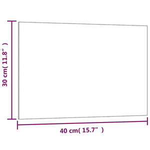 Πίνακας Επιτοίχιος Μαγνητικός Μαύρος 40 x 30 εκ. Ψημένο Γυαλί