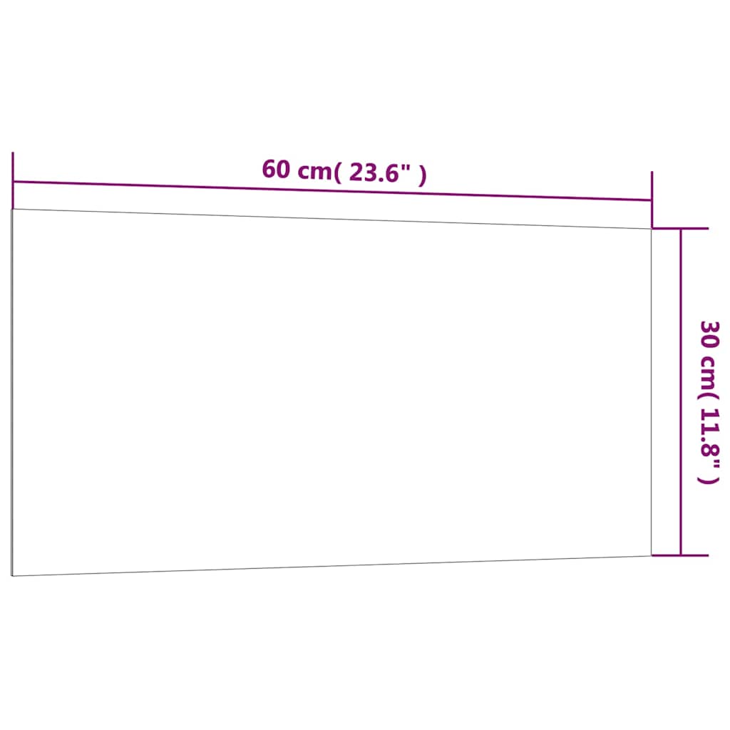 Πίνακας Επιτοίχιος Μαγνητικός Μαύρος 60 x 30 εκ. Ψημένο Γυαλί