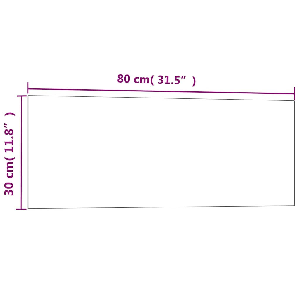 Πίνακας Επιτοίχιος Μαγνητικός Μαύρος 80 x 30 εκ. Ψημένο Γυαλί