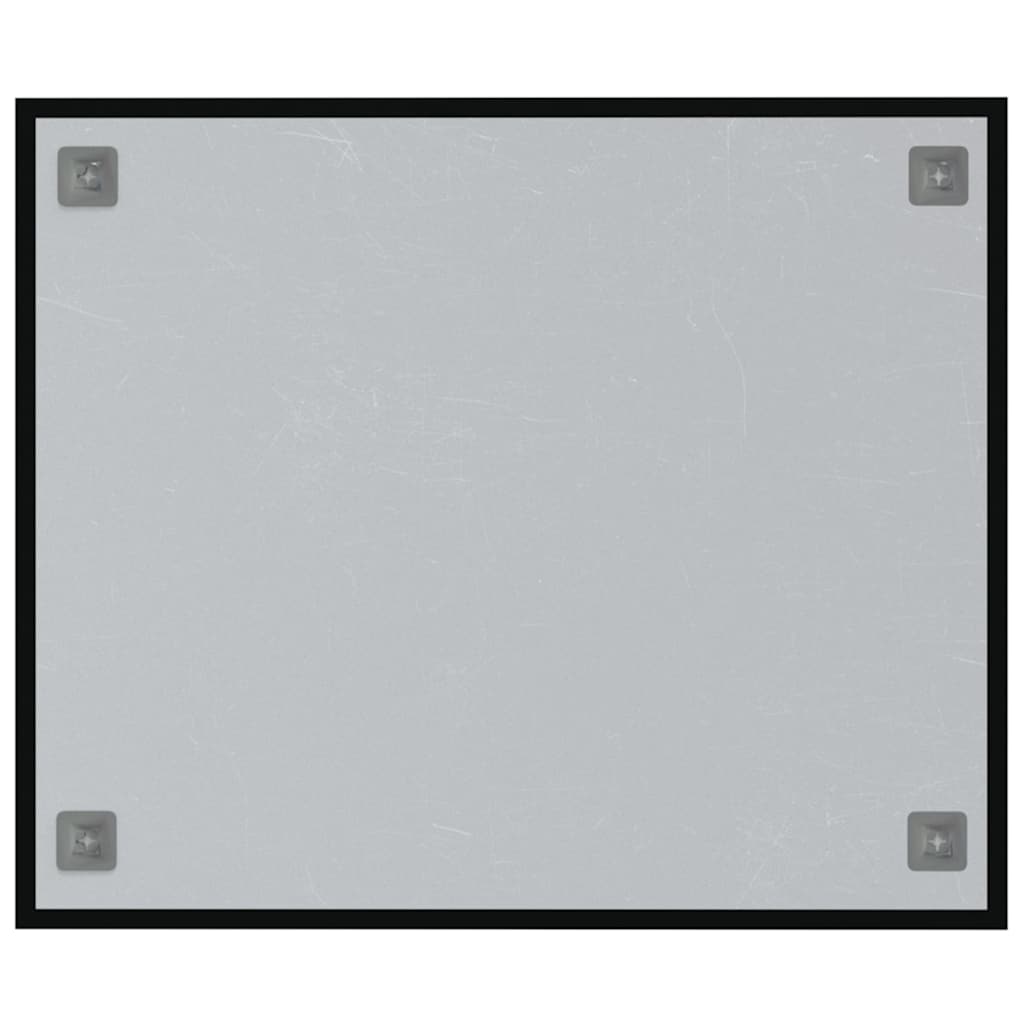 Πίνακας Επιτοίχιος Μαγνητικός Μαύρος 60 x 50 εκ. Ψημένο Γυαλί - Pakobazaar