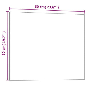 Πίνακας Επιτοίχιος Μαγνητικός Μαύρος 60 x 50 εκ. Ψημένο Γυαλί