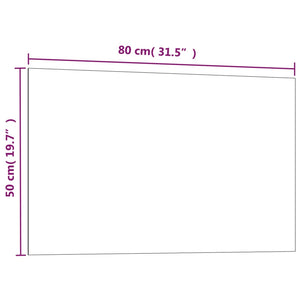 Πίνακας Επιτοίχιος Μαγνητικός Μαύρος 80 x 50 εκ. Ψημένο Γυαλί - Pakobazaar