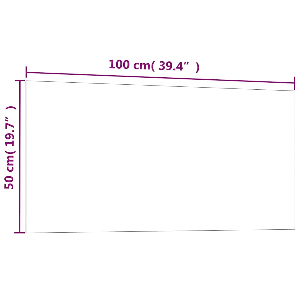 Πίνακας Επιτοίχιος Μαγνητικός Μαύρος 100 x 50 εκ. Ψημένο Γυαλί