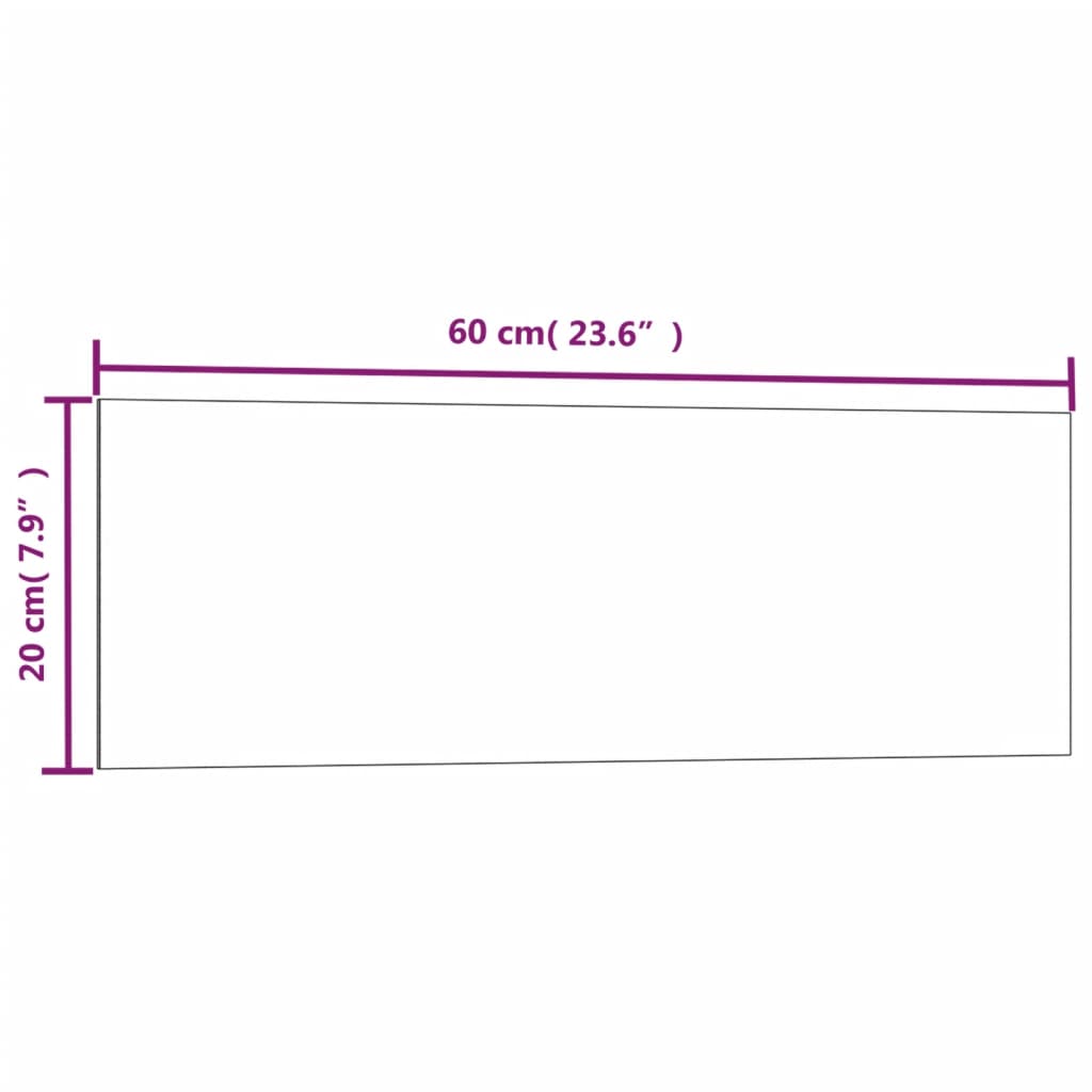 Πίνακας Επιτοίχιος Μαγνητικός Μαύρος 60 x 20 εκ. Ψημένο Γυαλί