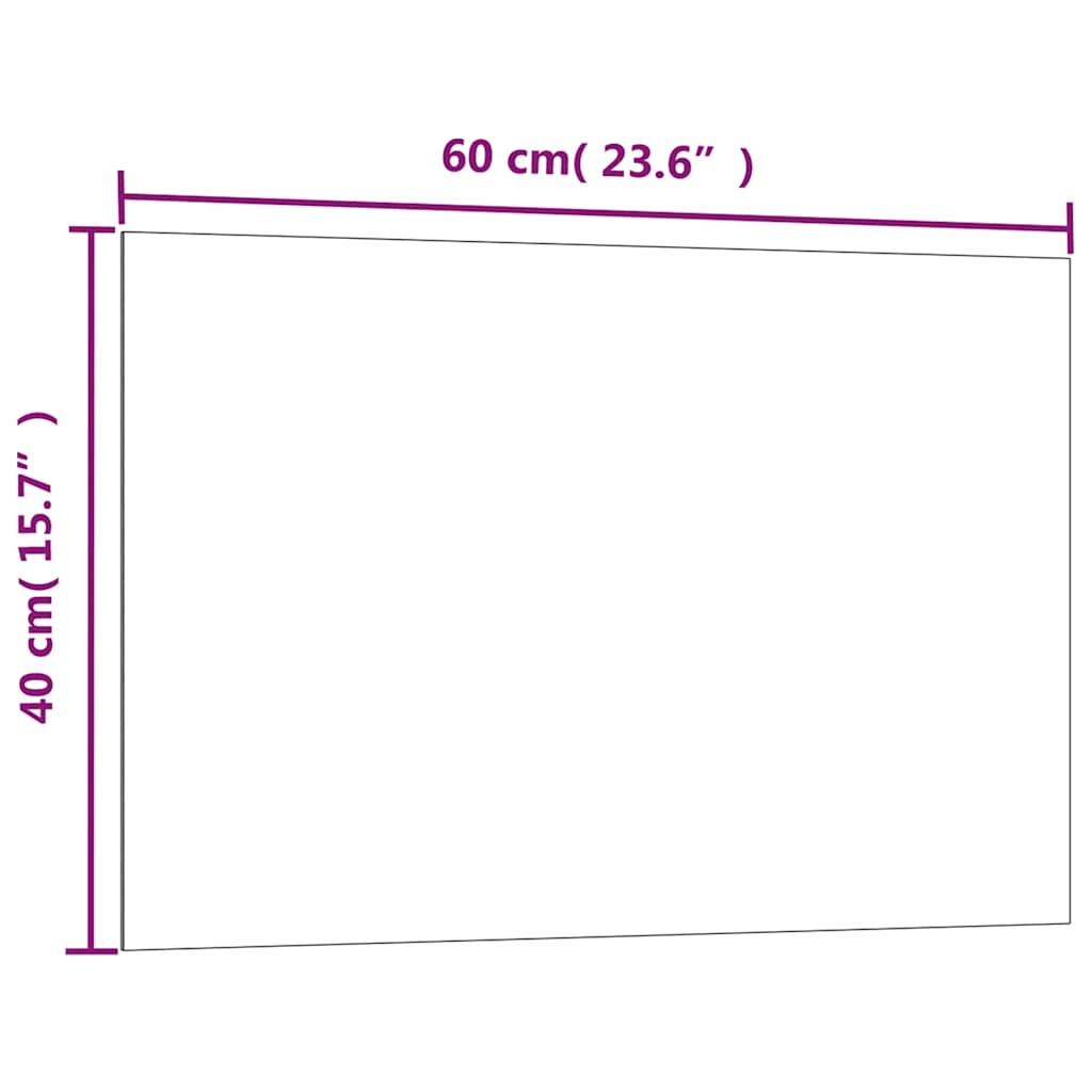 Πίνακας Επιτοίχιος Μαγνητικός Μαύρος 60 x 40 εκ. Ψημένο Γυαλί