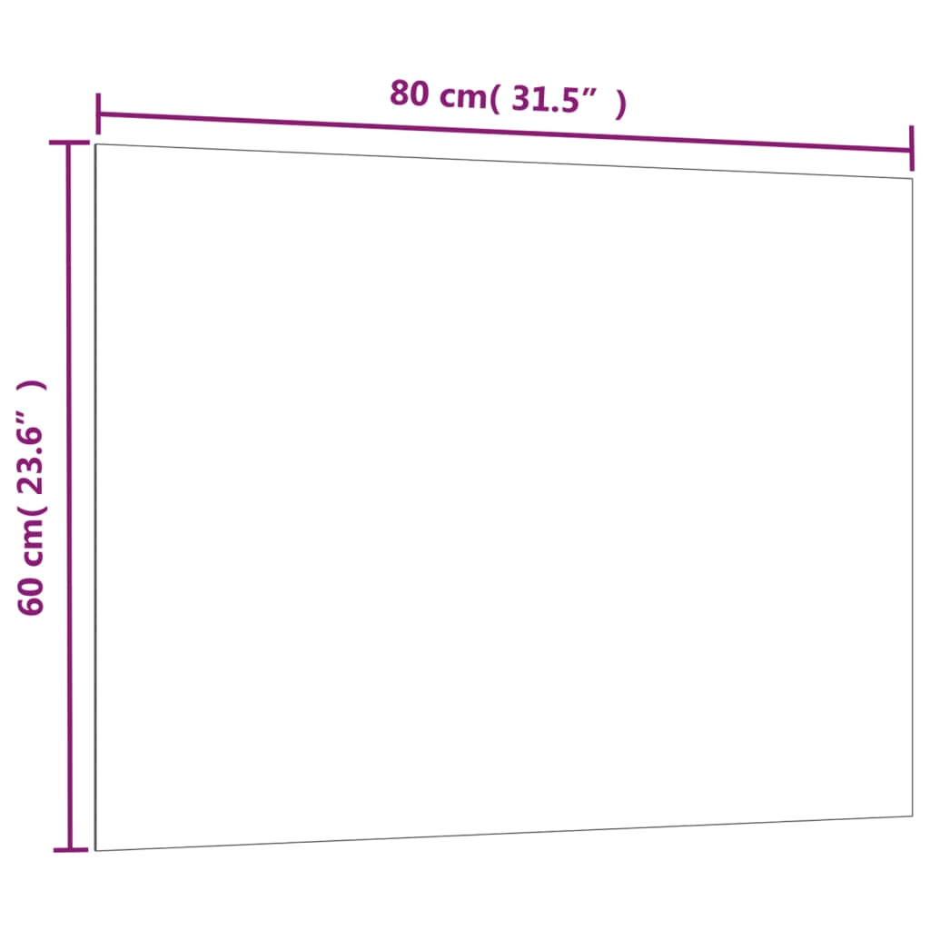 Πίνακας Επιτοίχιος Μαγνητικός Μαύρος 80x60 εκ. από Ψημένο Γυαλί - Pakobazaar