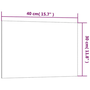 Πίνακας Επιτοίχιος Μαγνητικός Λευκός 40 x 30 εκ. Ψημένο Γυαλί