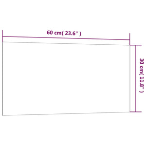 Πίνακας Επιτοίχιος Μαγνητικός Λευκός 60 x 30 εκ. Ψημένο Γυαλί