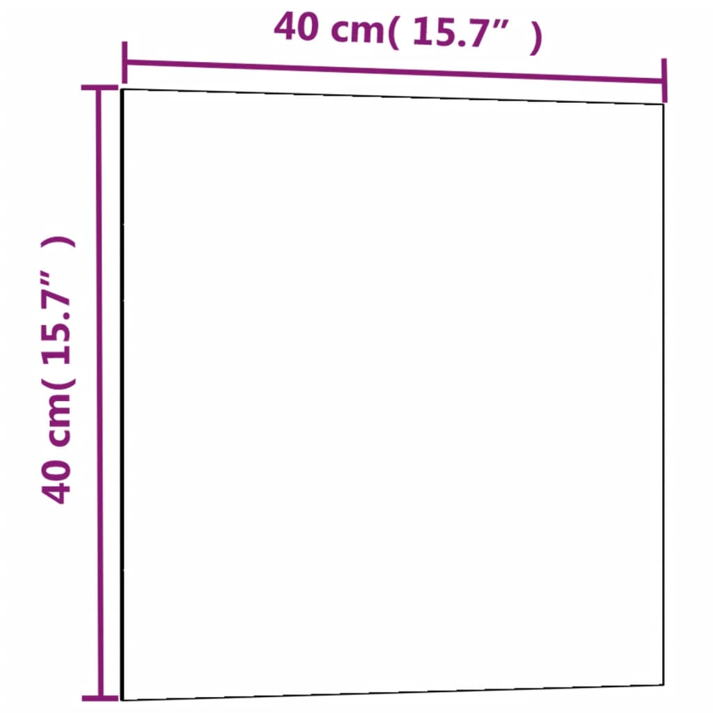 Πίνακας Επιτοίχιος Μαγνητικός Λευκός 40 x 40 εκ. Ψημένο Γυαλί