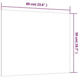 Πίνακας Επιτοίχιος Μαγνητικός Λευκός 60 x 50 εκ. Ψημένο Γυαλί