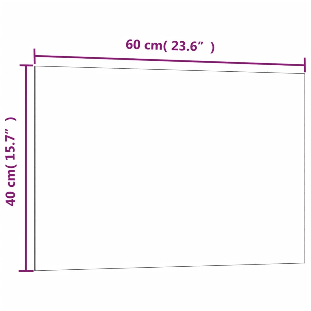 Πίνακας Επιτοίχιος Μαγνητικός Λευκός 60 x 40 εκ. Ψημένο Γυαλί