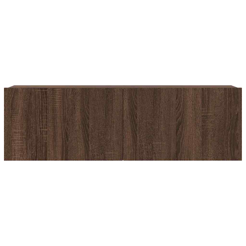 Σετ Επίπλων Τηλεόρασης 3 Τεμαχίων Καφέ δρυς Επεξ. Ξύλο - Pakobazaar