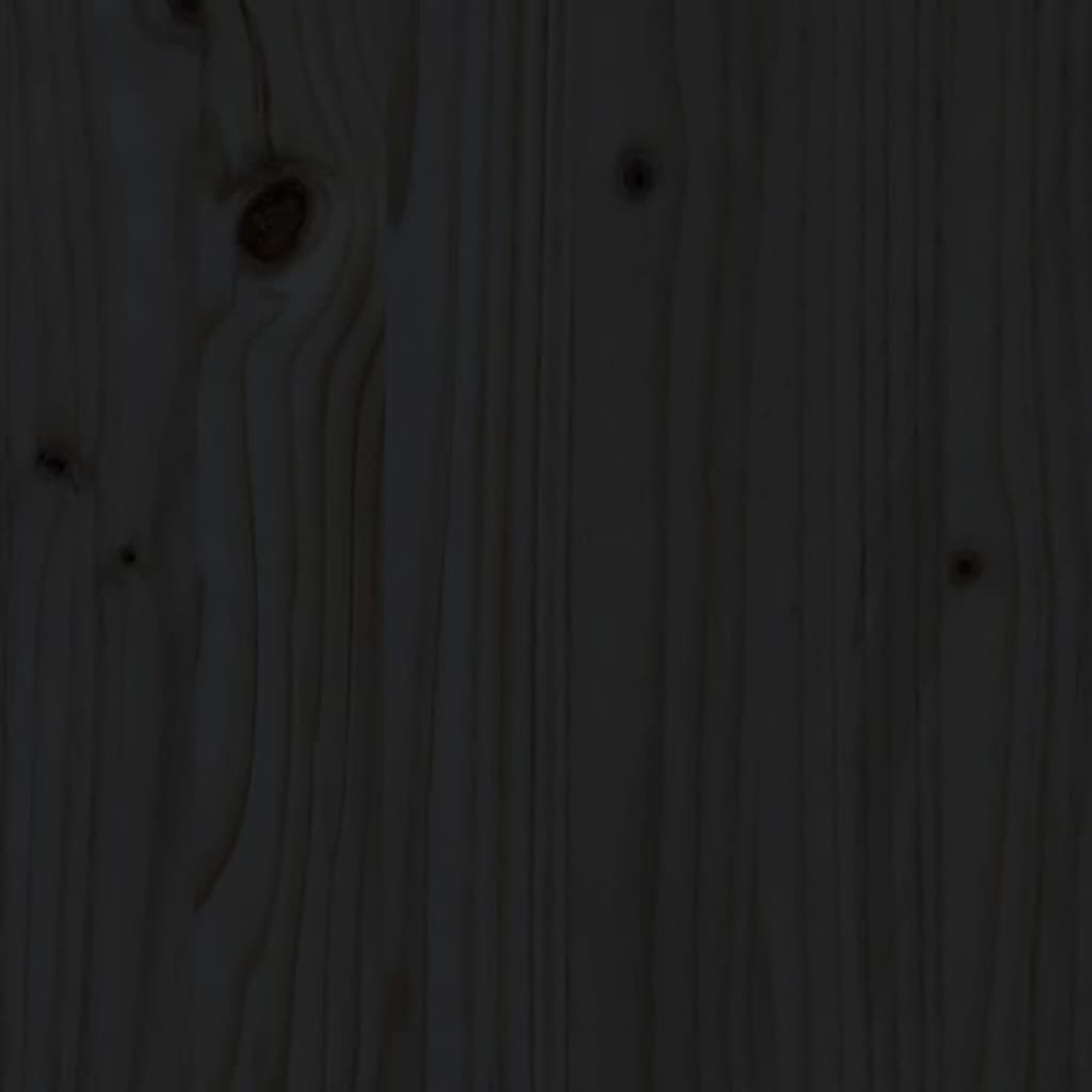 Πλαίσιο Κρεβατιού Μαύρο 90 x 200 εκ. από Μασίφ Ξύλο Πεύκου - Pakobazaar