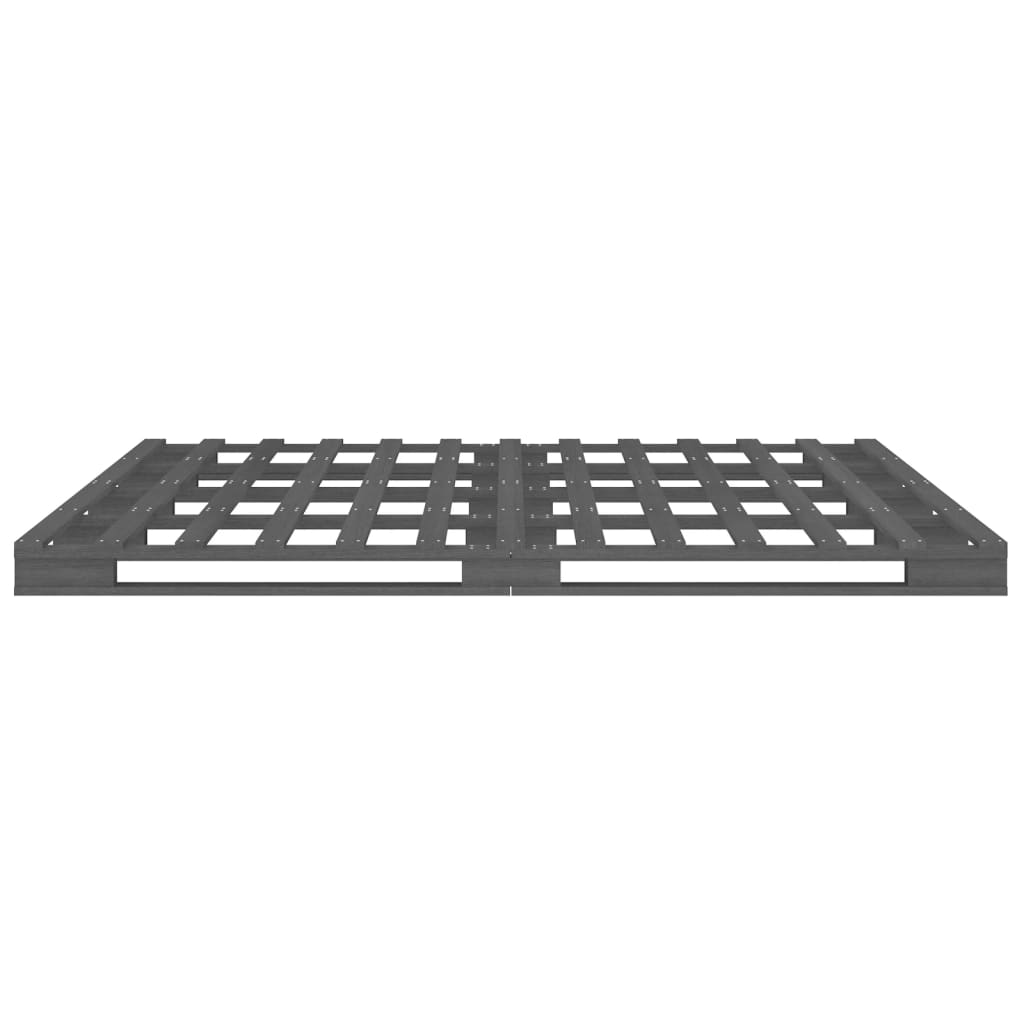 Πλαίσιο Κρεβατιού Γκρι 160 x 200 εκ. από Μασίφ Ξύλο Πεύκου - Pakobazaar