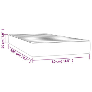 Στρώμα με Pocket Springs Μεσαίας Σκληρότητας Κρεμ 80 x 200 x 20 εκ. Υφασμάτινο