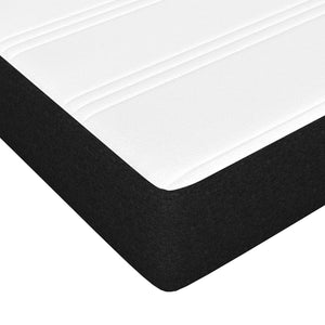 Στρώμα με Pocket Springs Μεσαίας Σκληρότητας Μαύρο 90x190x20 εκ. Υφασμάτινο - Pakobazaar